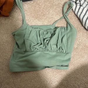 Hollister Green Crop Top
